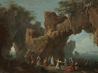 Claude Joseph Vernet - Veduta nelle vicinanze di Sorrento, metà del XVIII sec. olio su tela